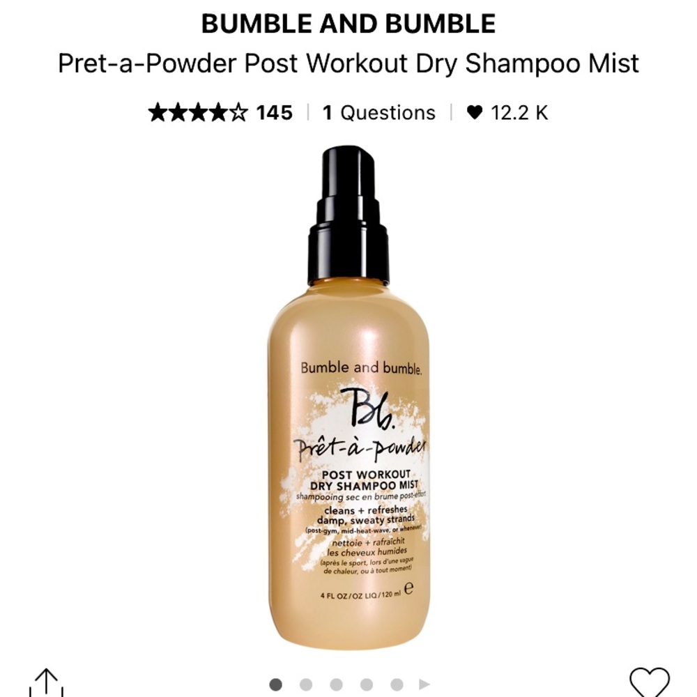 Bumble and bumble's Dry Shampoo Mist